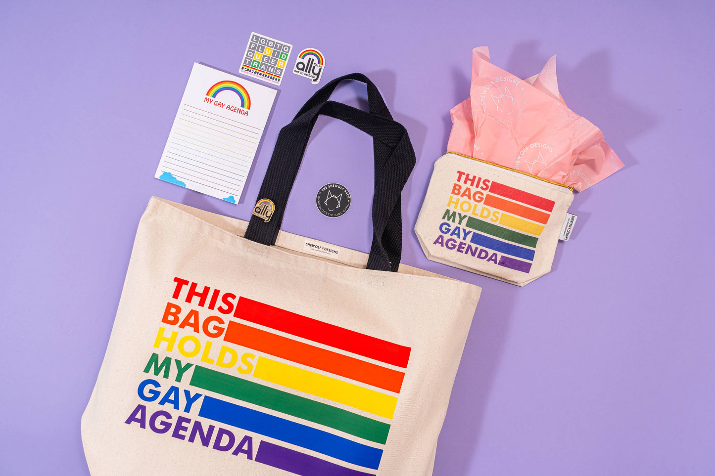 My Gay Agenda Pride Pouch | LGBTQ+ Rainbow Makeup Bag