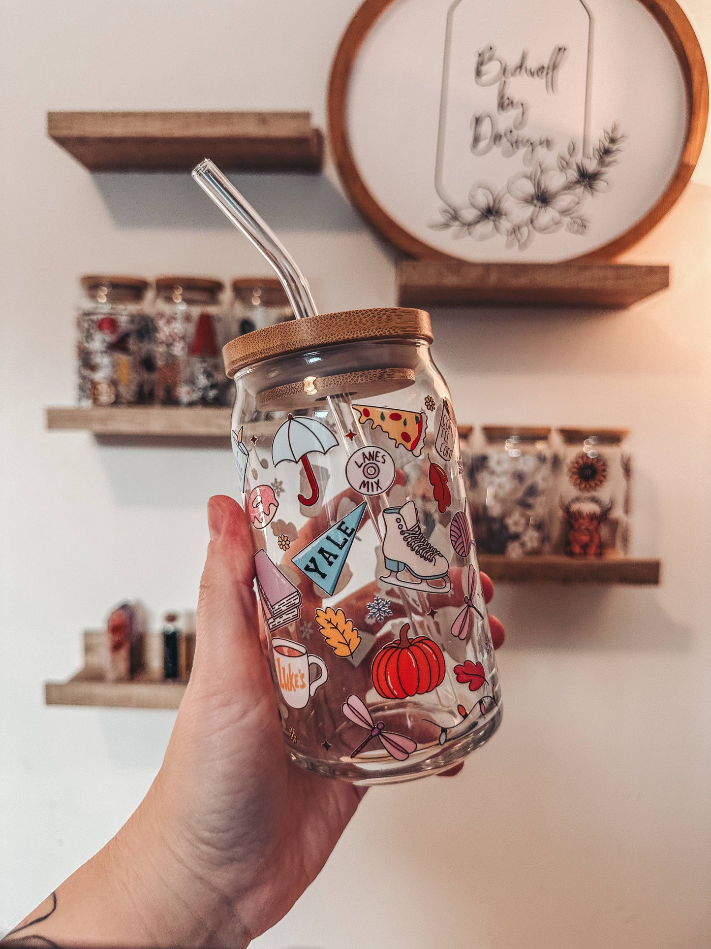 Gilmore Girls Glass Can Cup: 20oz
