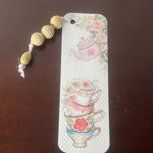 Handmade Bookmark- Tea Party
