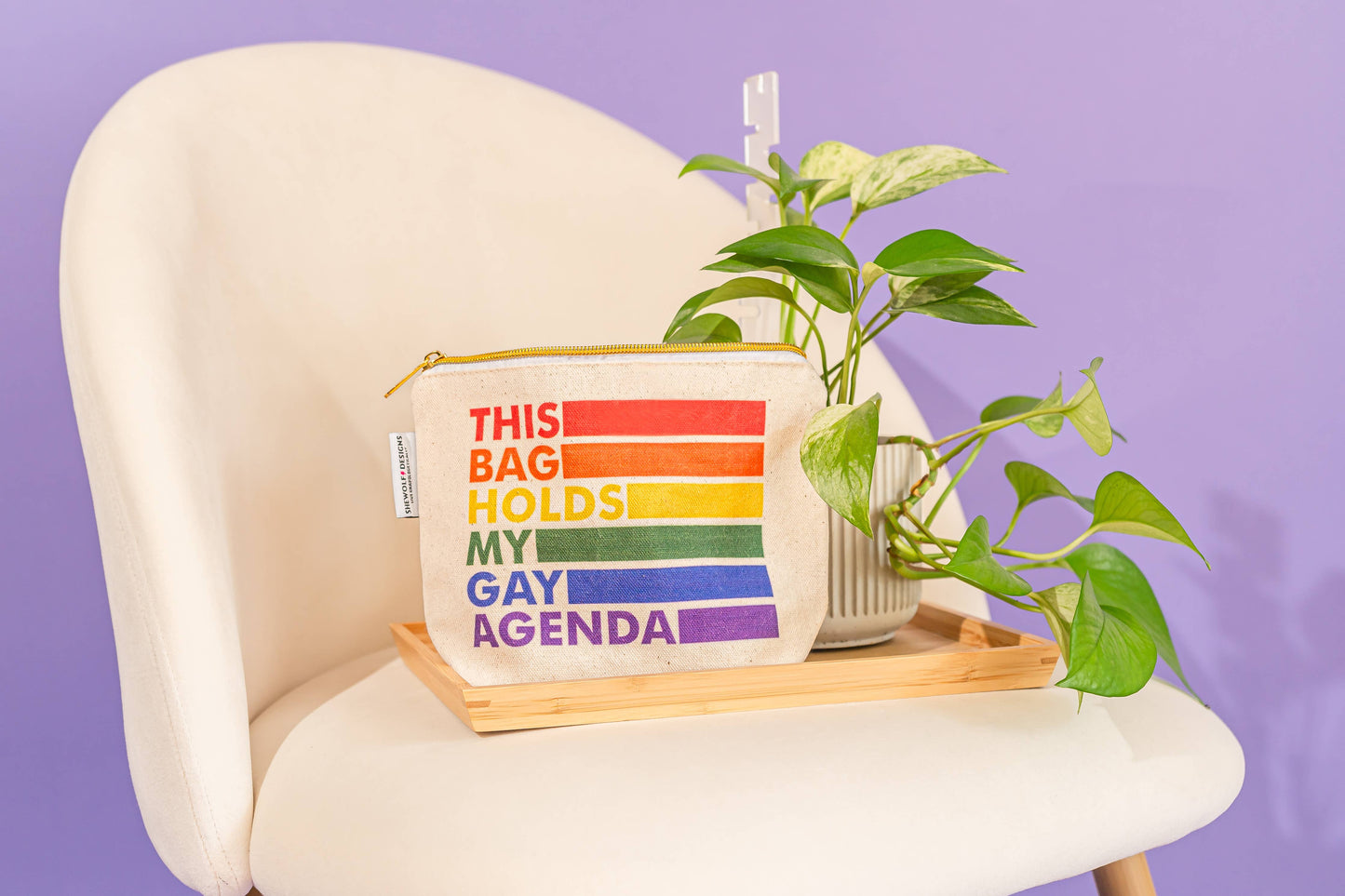 My Gay Agenda Pride Pouch | LGBTQ+ Rainbow Makeup Bag