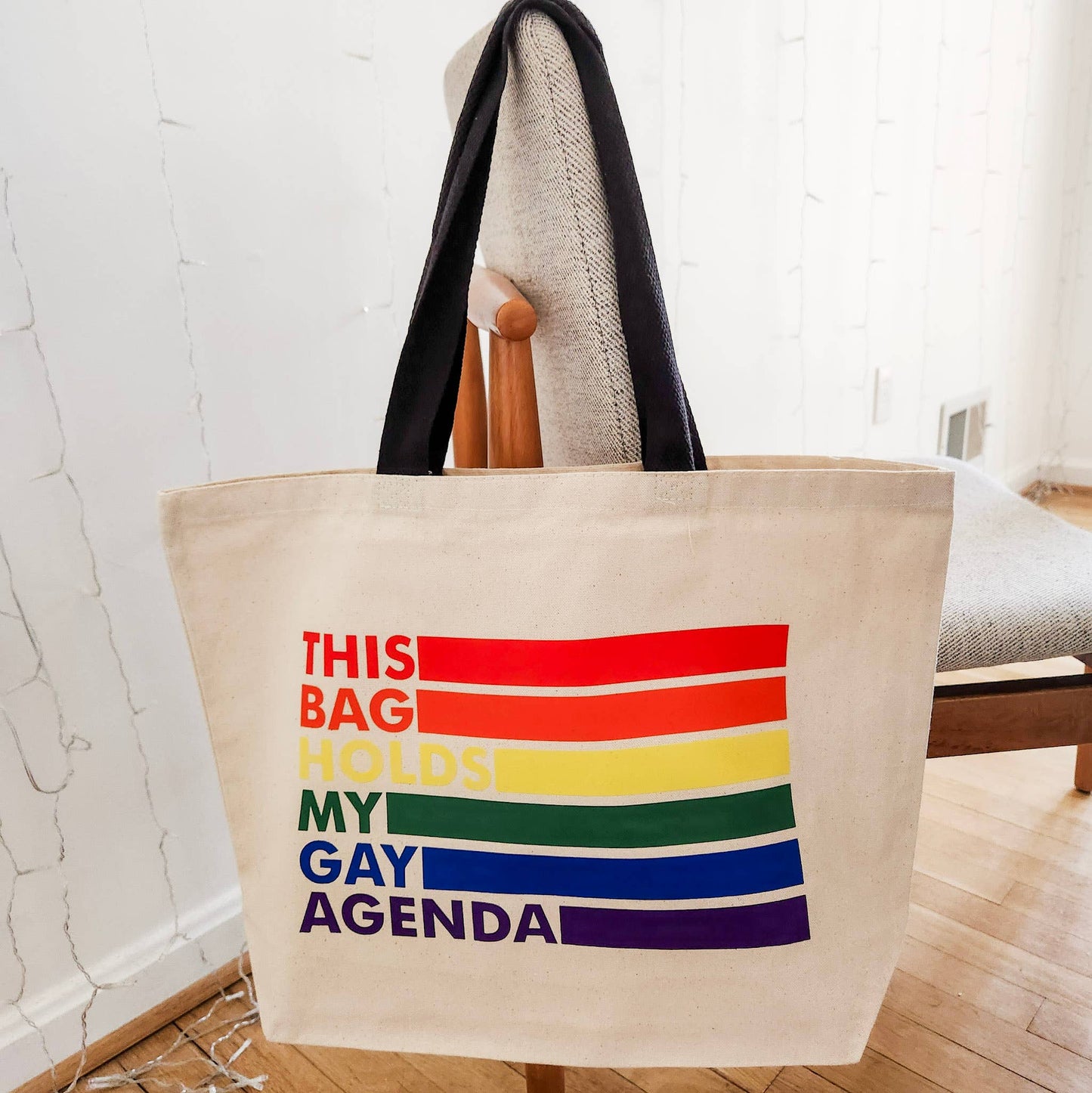 My Gay Agenda Bag | Rainbow Canvas Tote