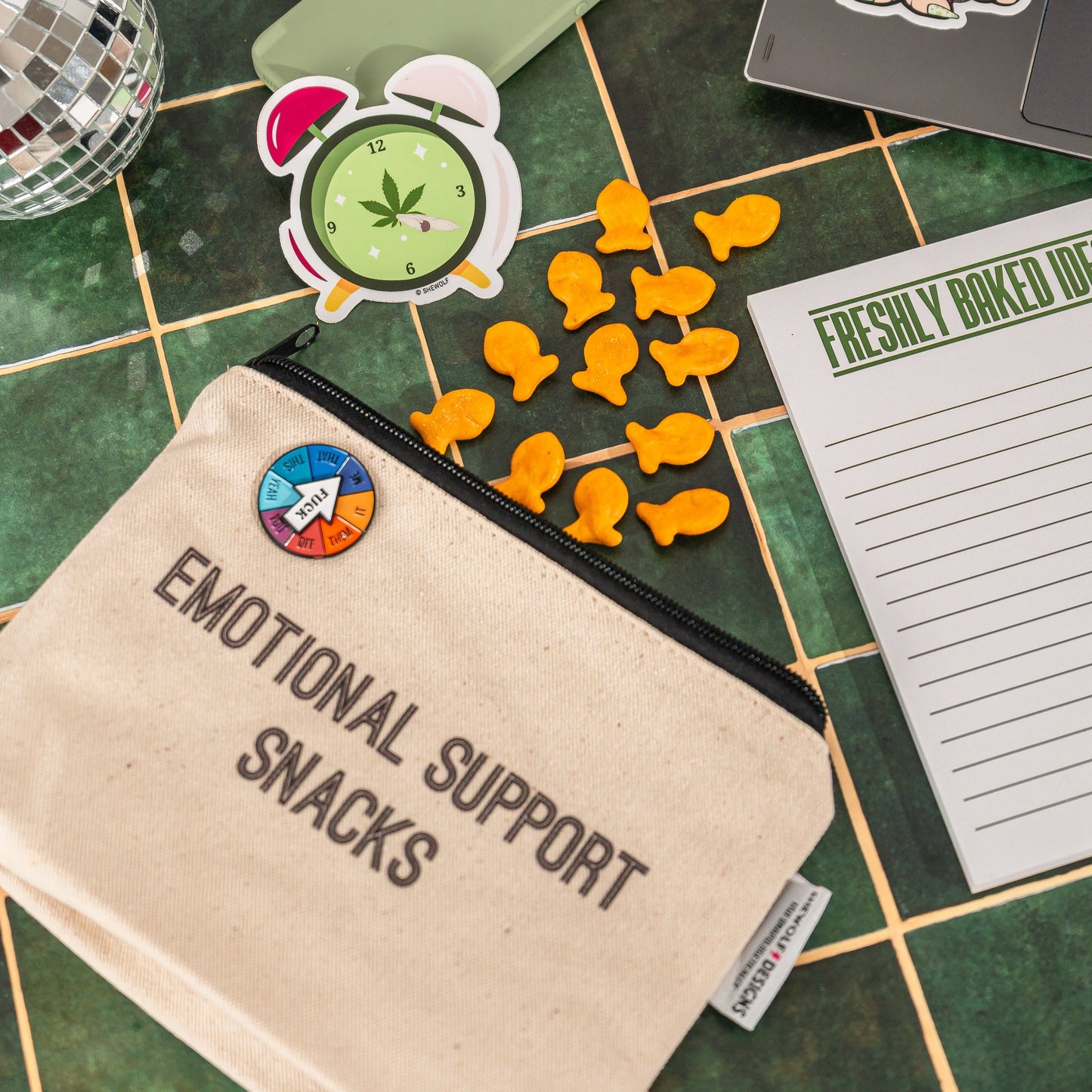 Emotional Support Snacks Zippered Pouch