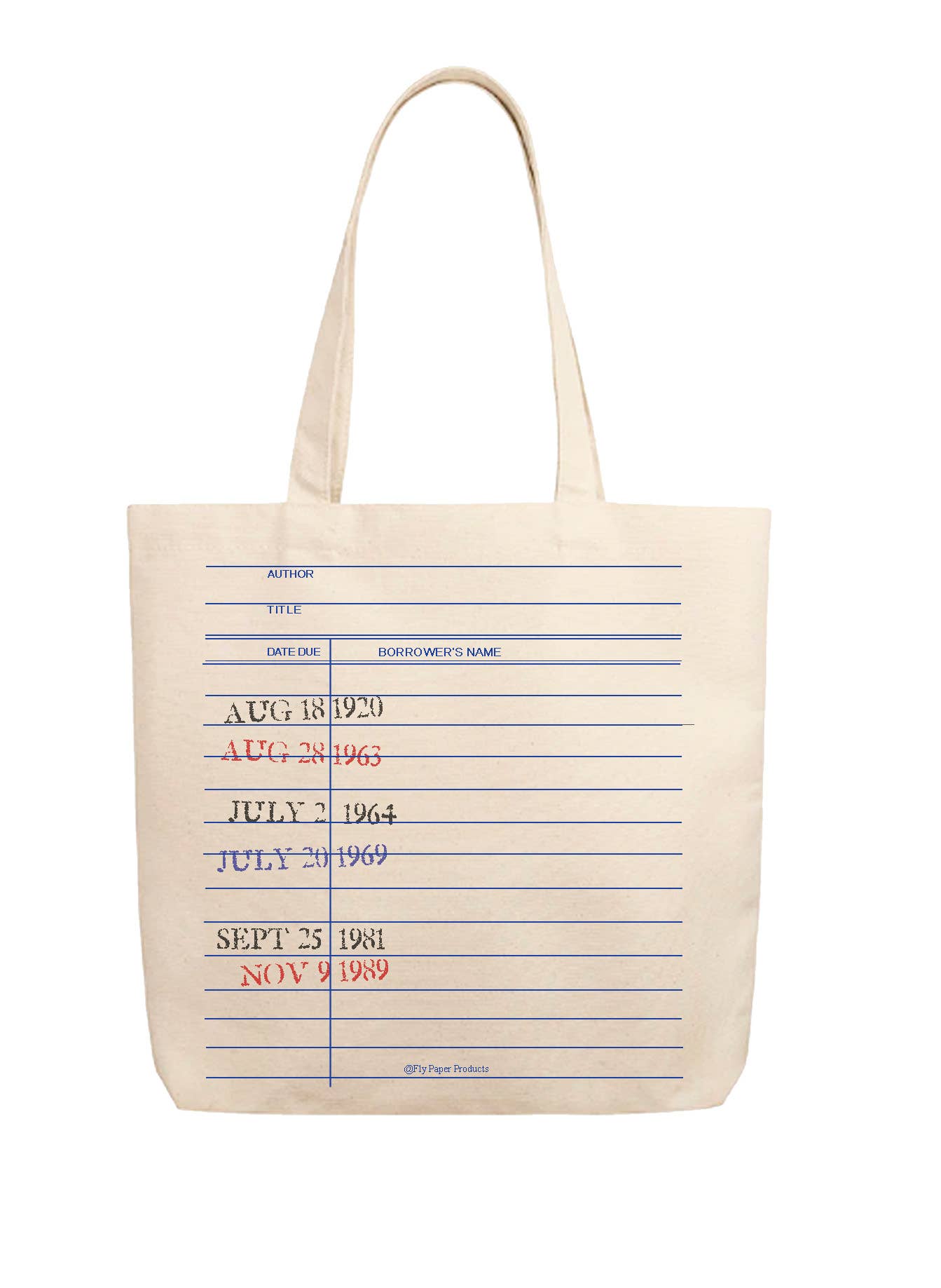 Freedom to Dream Historical Dates Library Card Tote Bag