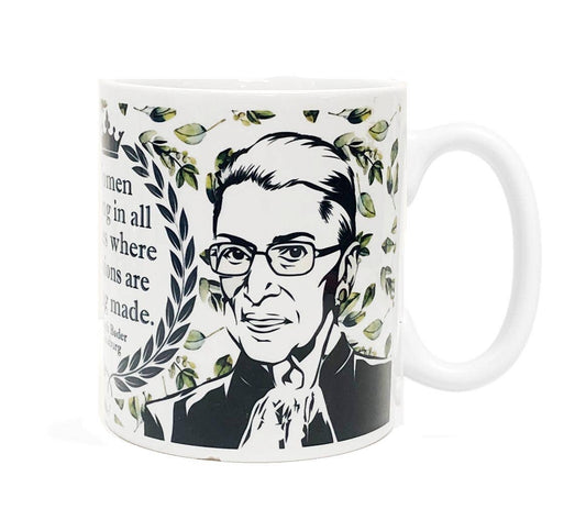 Ruth Bader Ginsburg "Women Belong In All Places" Coffee Mug