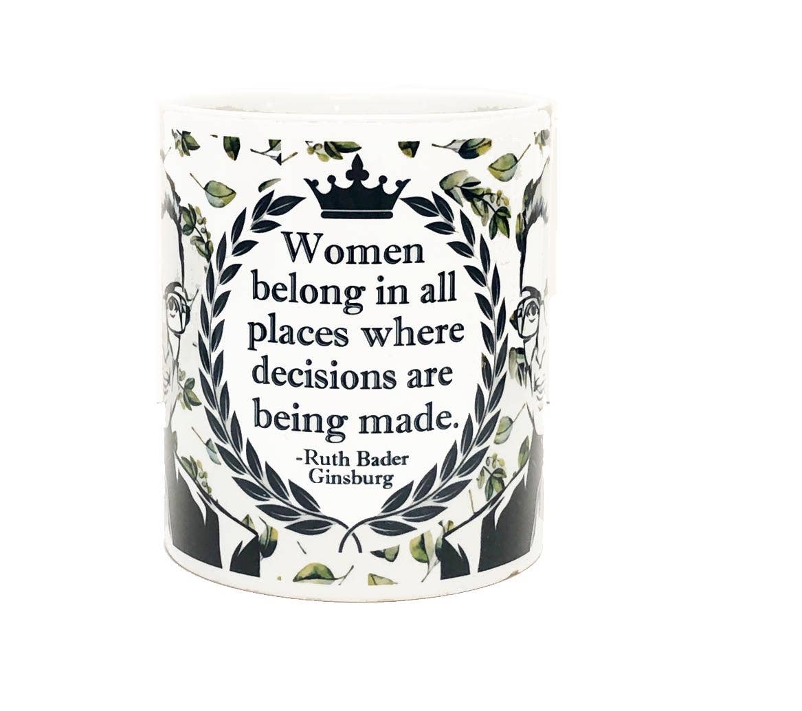 Ruth Bader Ginsburg "Women Belong In All Places" Coffee Mug