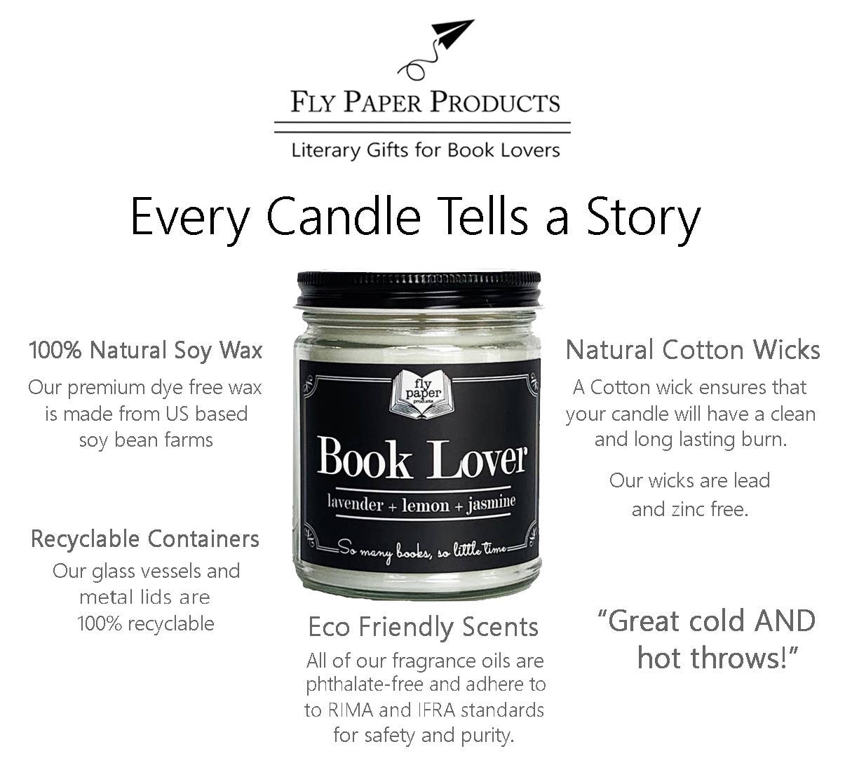 Burn Candles NOT Books 9oz Glass Soy Candle Banned Books