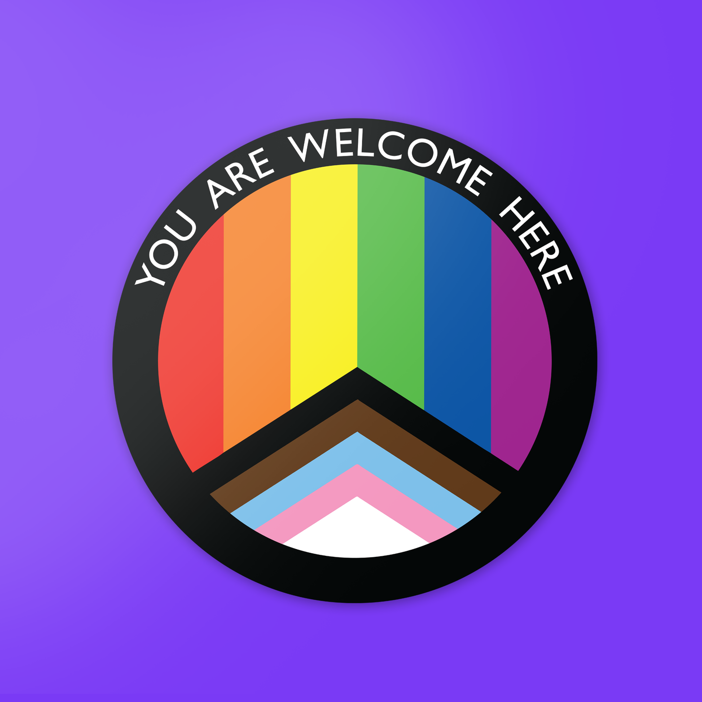 LGBTQ+ Safer Space Window Cling: No hole punch