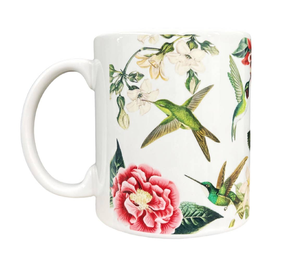 Books Make My Heart Flutter Hummingbird Tea Coffee Mug