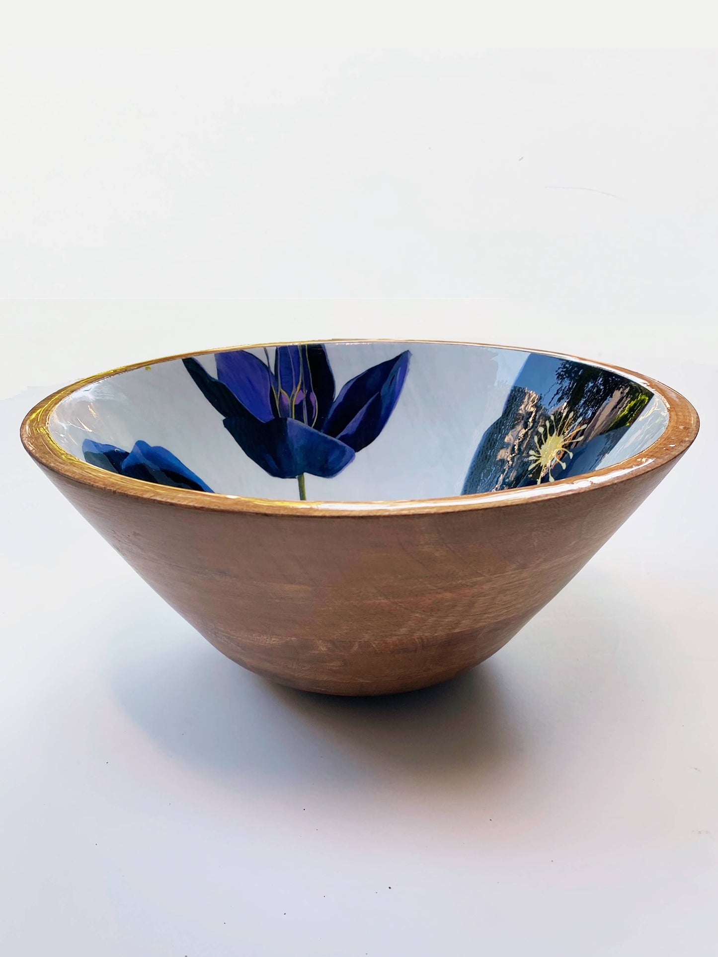 Serving Bowl:  Black Hellebore on Snow