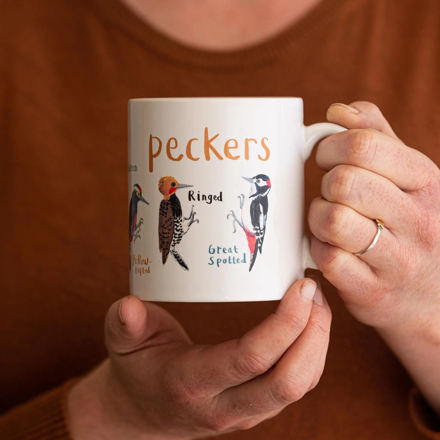 Peckers Bird Pun Woodpecker Fowl Language Coffee or Tea Mug