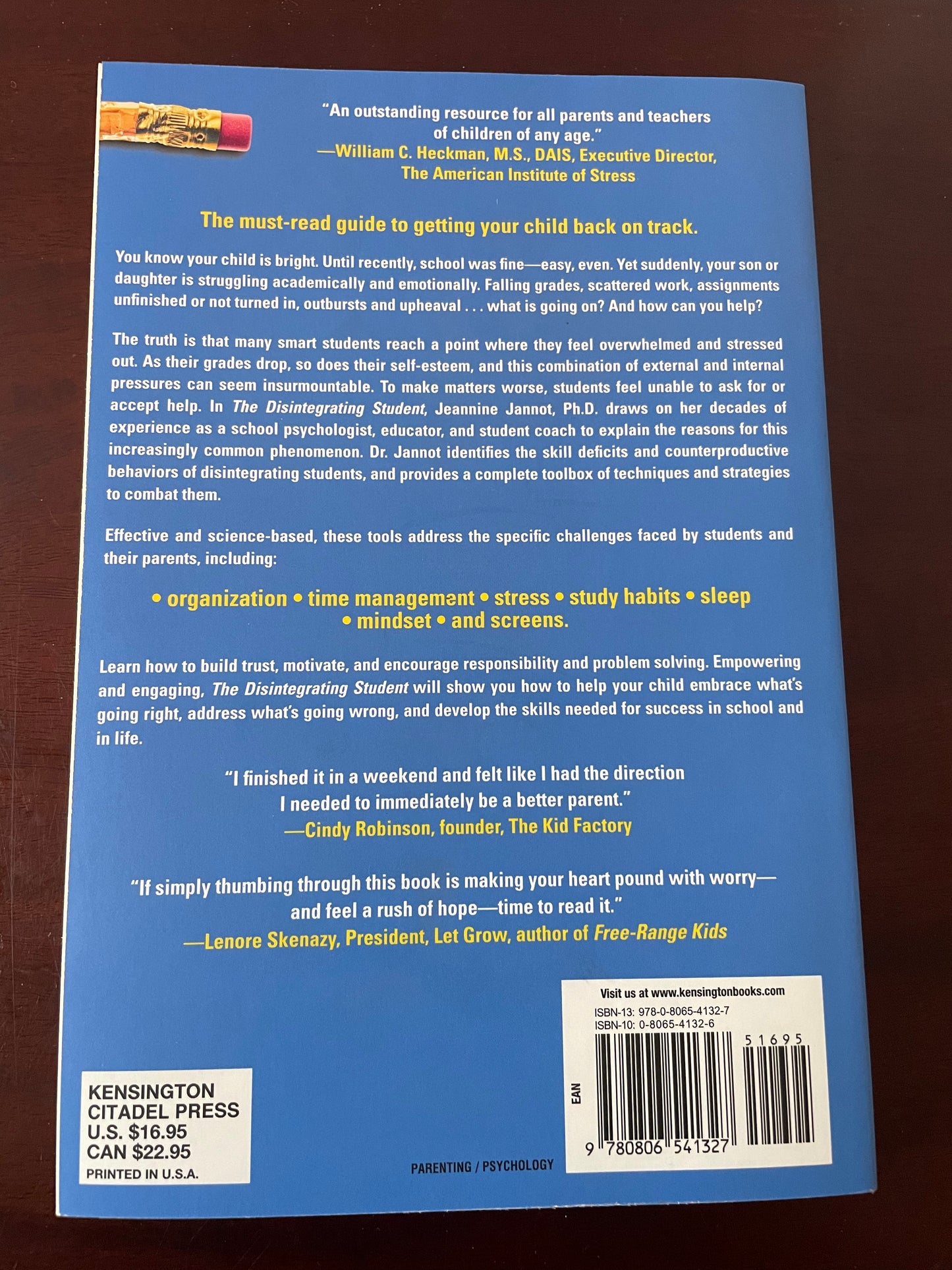 The Disintegrating Student: Struggling but Smart, Falling Apart, and How to Turn It Around  Jeannine Jannot