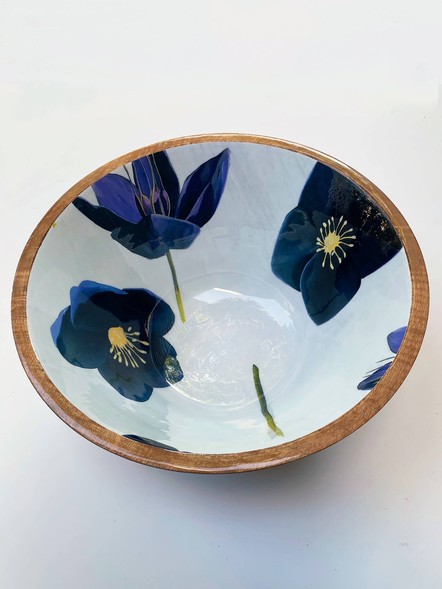 Serving Bowl:  Black Hellebore on Snow