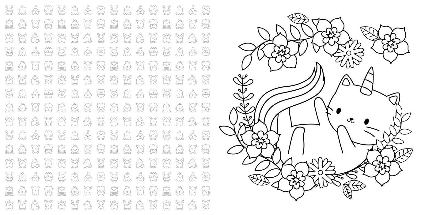 I Heart Kawaii Coloring Book