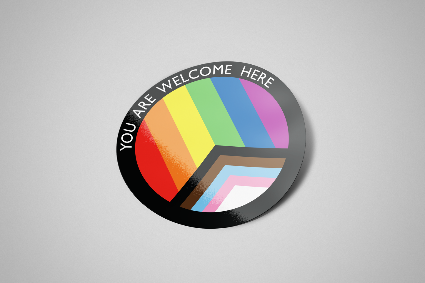 LGBTQ+ Safer Space Window Cling: No hole punch