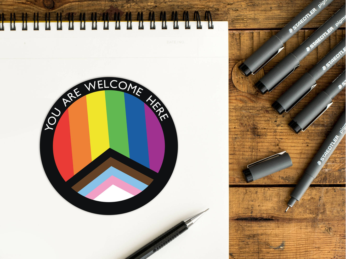 LGBTQ+ Safer Space Window Cling: No hole punch