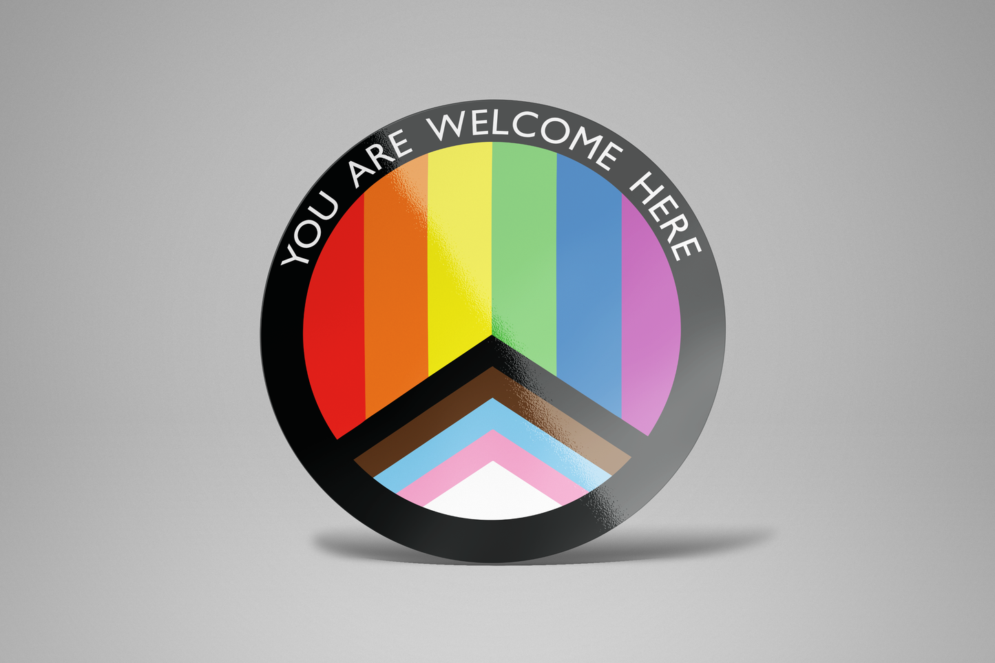 LGBTQ+ Safer Space Window Cling: No hole punch